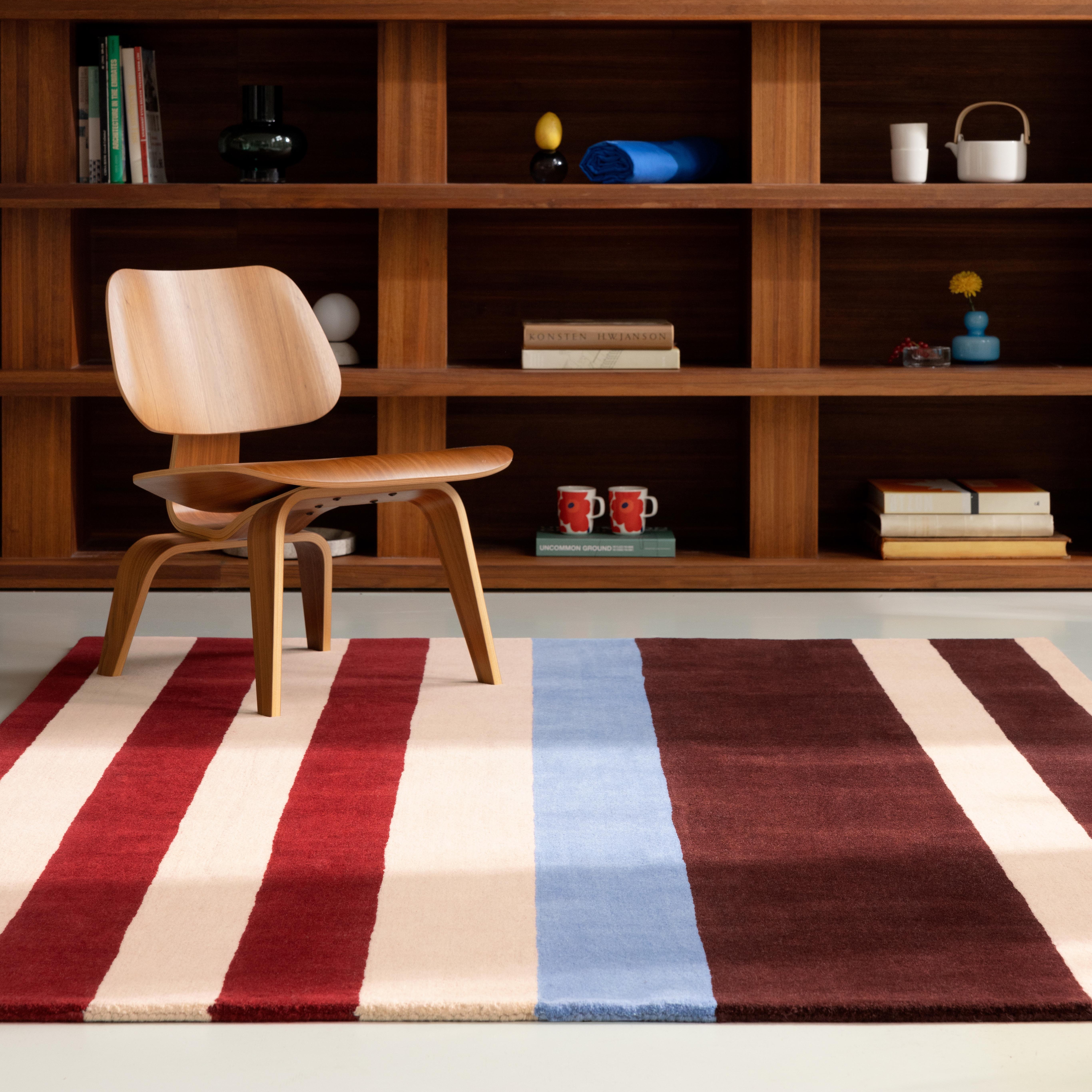 Ralli Wool Stripe Rugs 132603 By Marimekko In Burnt Orange